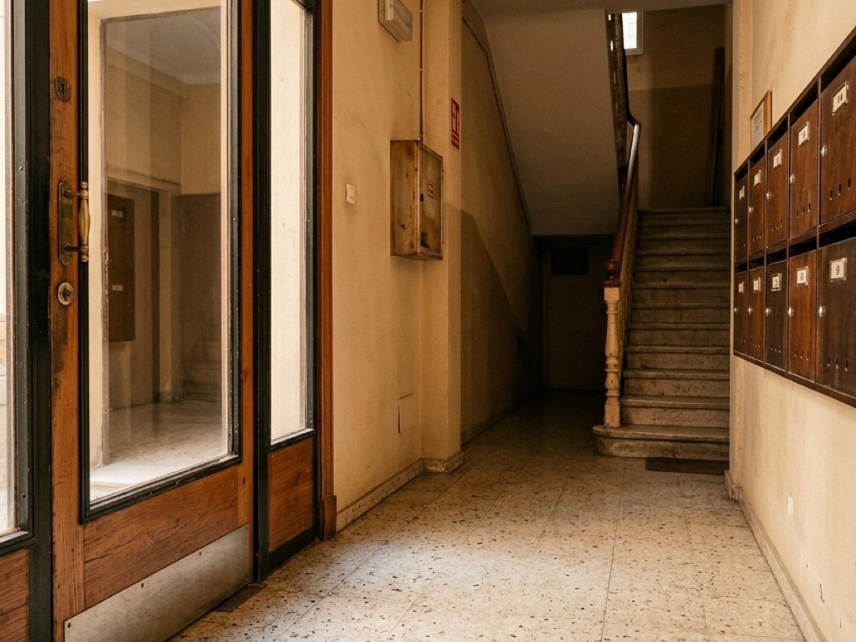 Portal de comunidad después de la limpieza profesional