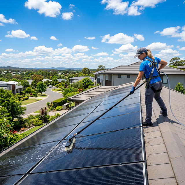 Limpieza profesional de placas solares